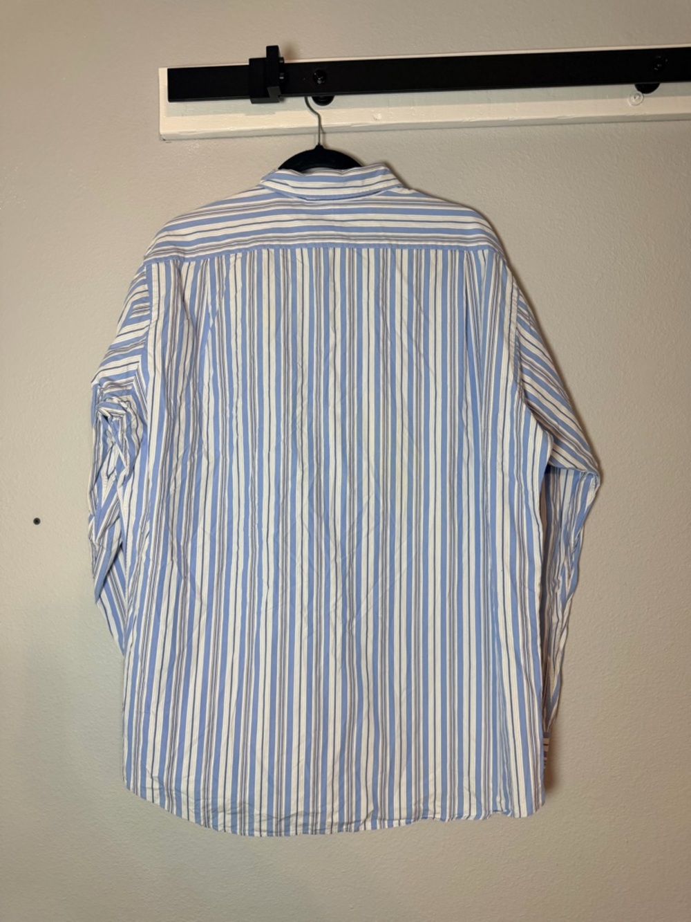 Polo by Ralph Lauren Lowell Sport Button Up Shirt Size Large Blue Cream Striped - Picture 4 of 7